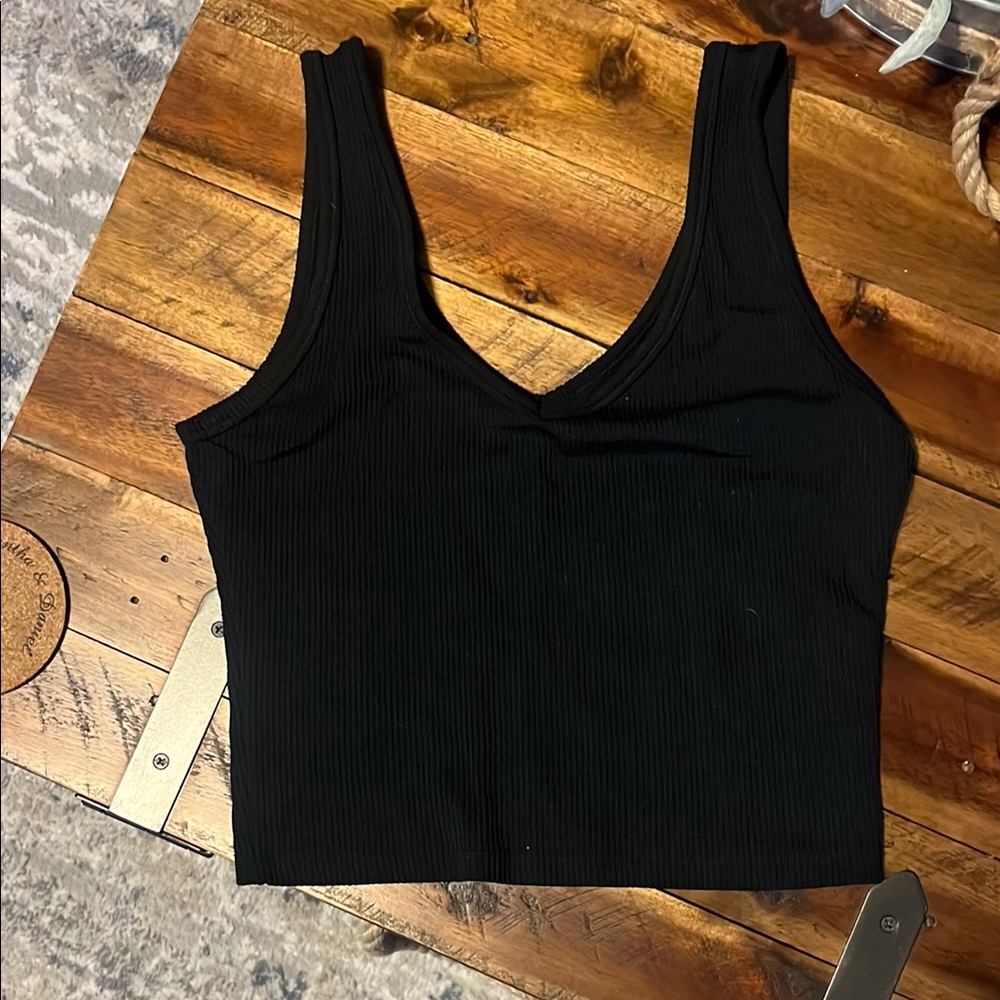 Hollister Black Ribbed Tank Top